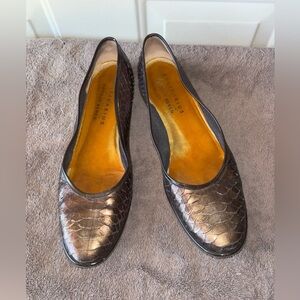 Caligarius for Arthur Beren bronze reptile flats size 10.5 AA